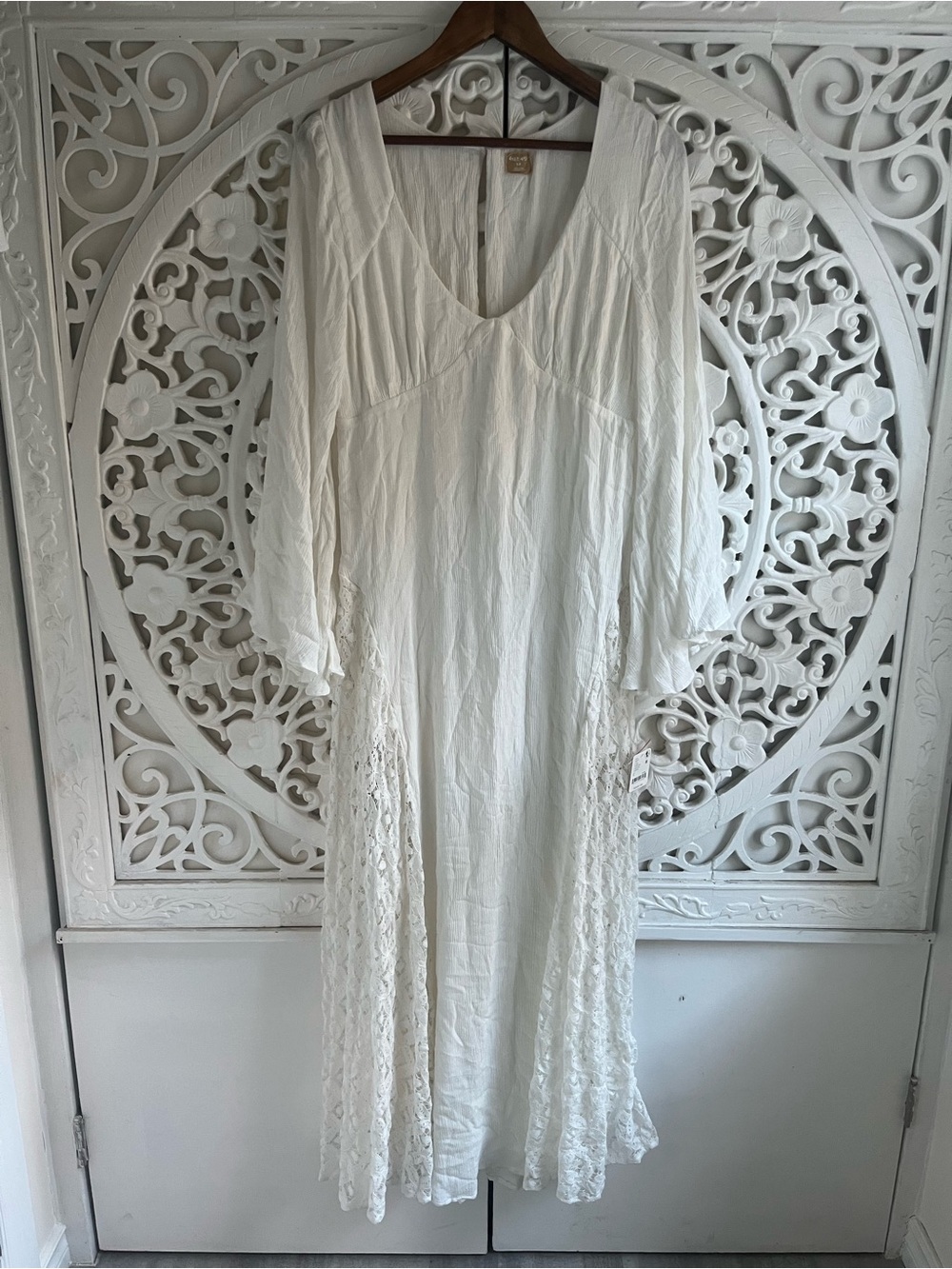 Free People Hazel Maxi Dress Ivory Lace Boho Maxi Small NWT - Picture 1 of 9